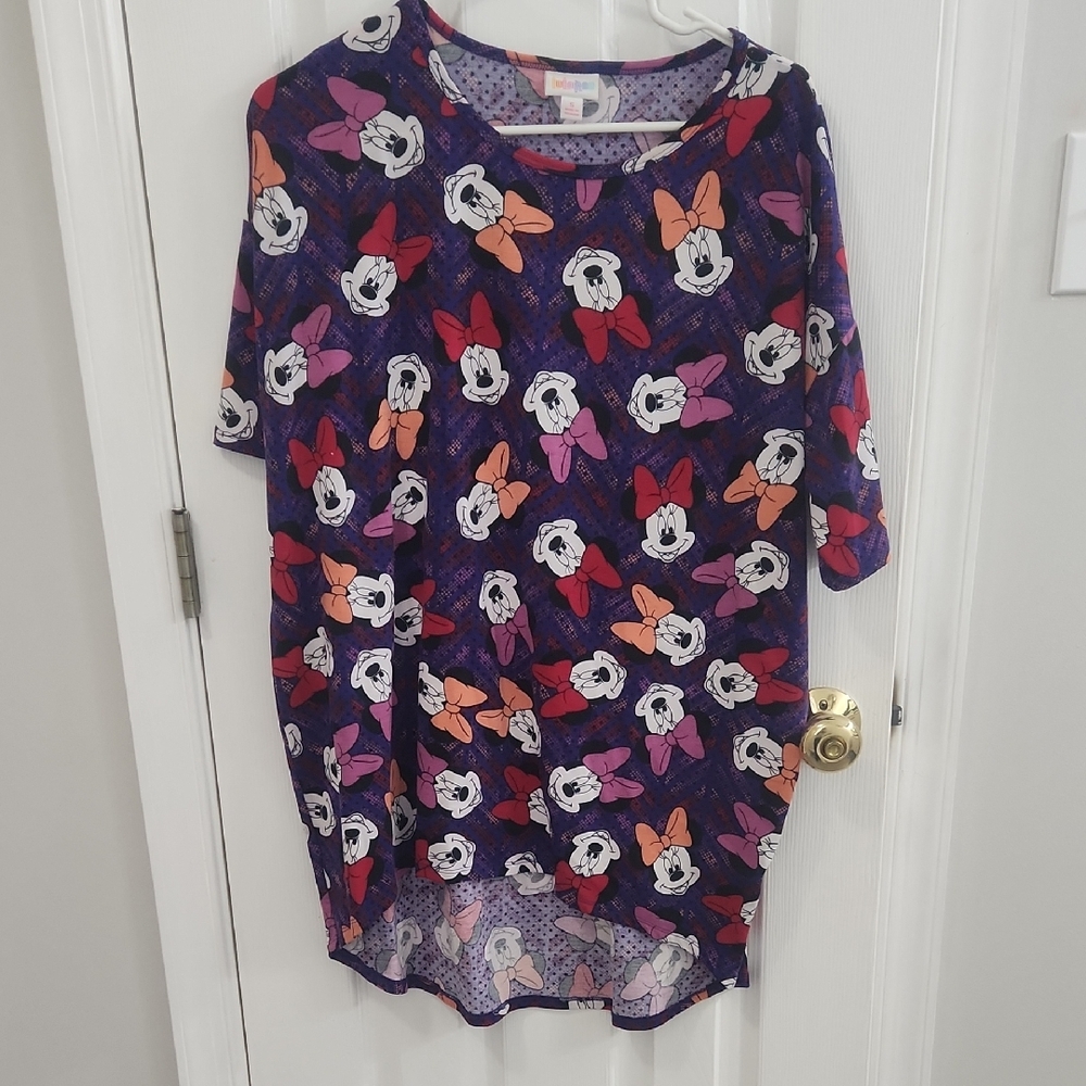 LuLaRoe Purple and Orange Character Print Dress